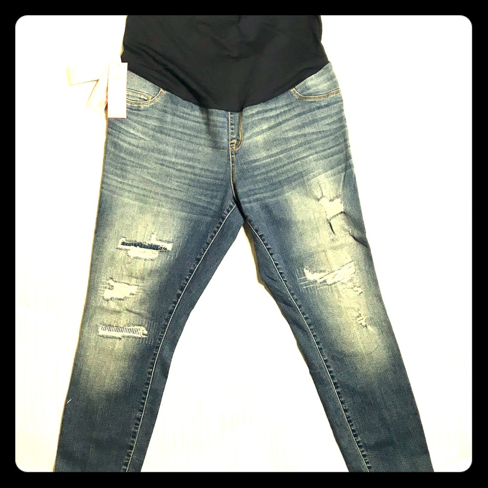 Liz Lange maternity ankle skinny jeans